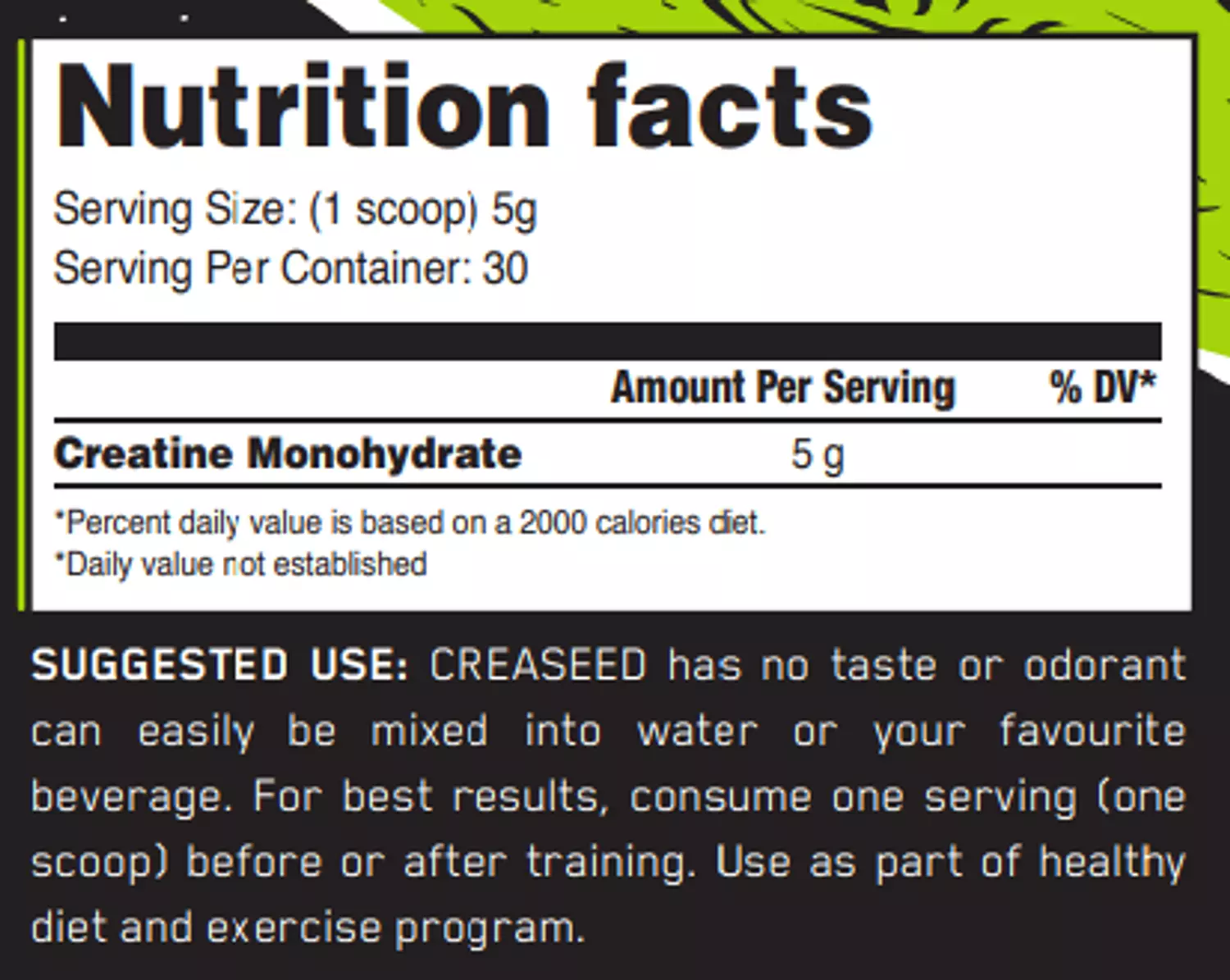 Crea Seed Creatine Monohydrate 30 serv 1