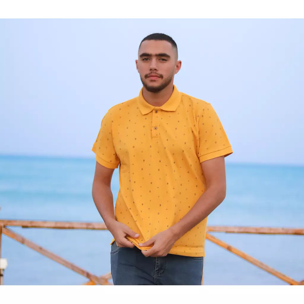 POLO TSHIRT - Yellow (AB Printed)