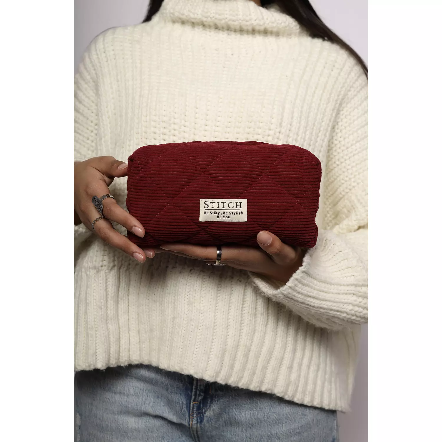 Maroon Makeup bag 0