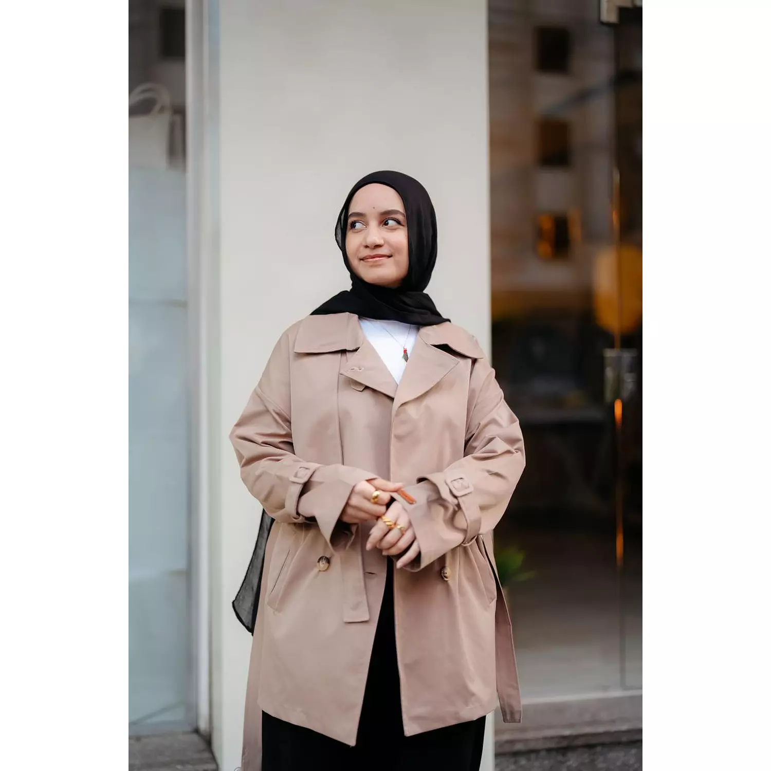 Shortie Trench Coat hover image