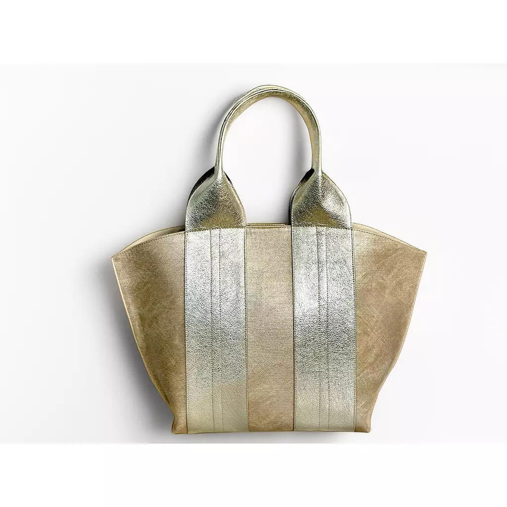  BLINGY Tote bag - Gold glittery jeans & Silver 