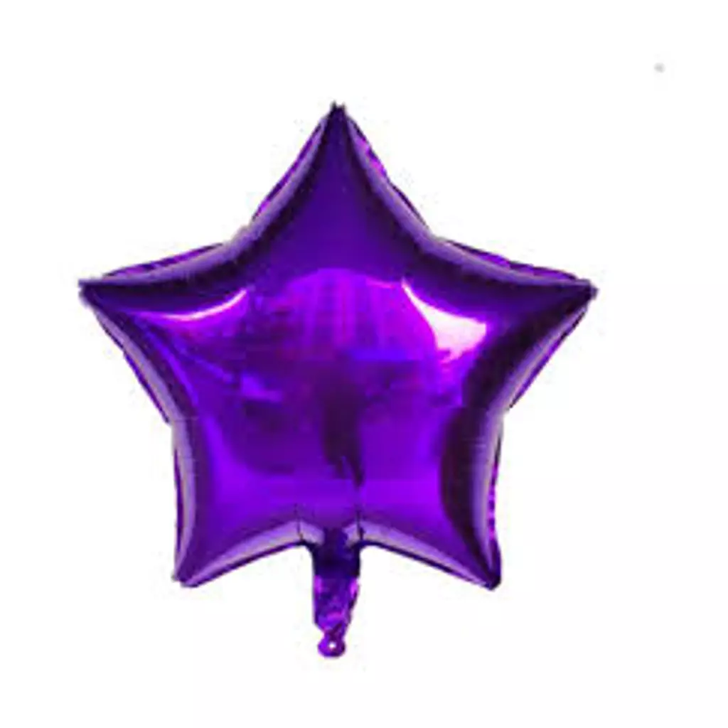 purple star foil balloon 