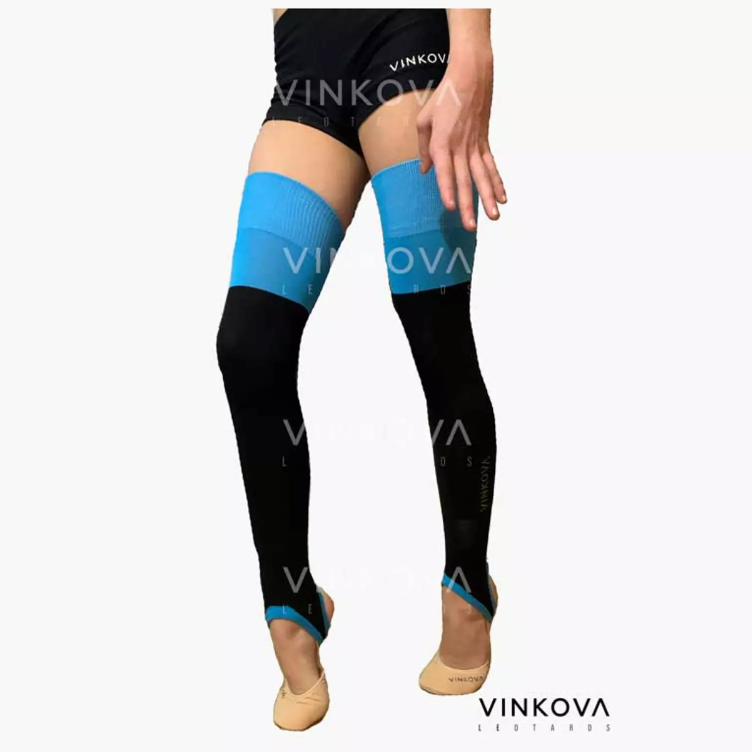 Vinkova-Leg Warmer Black Blue hover image