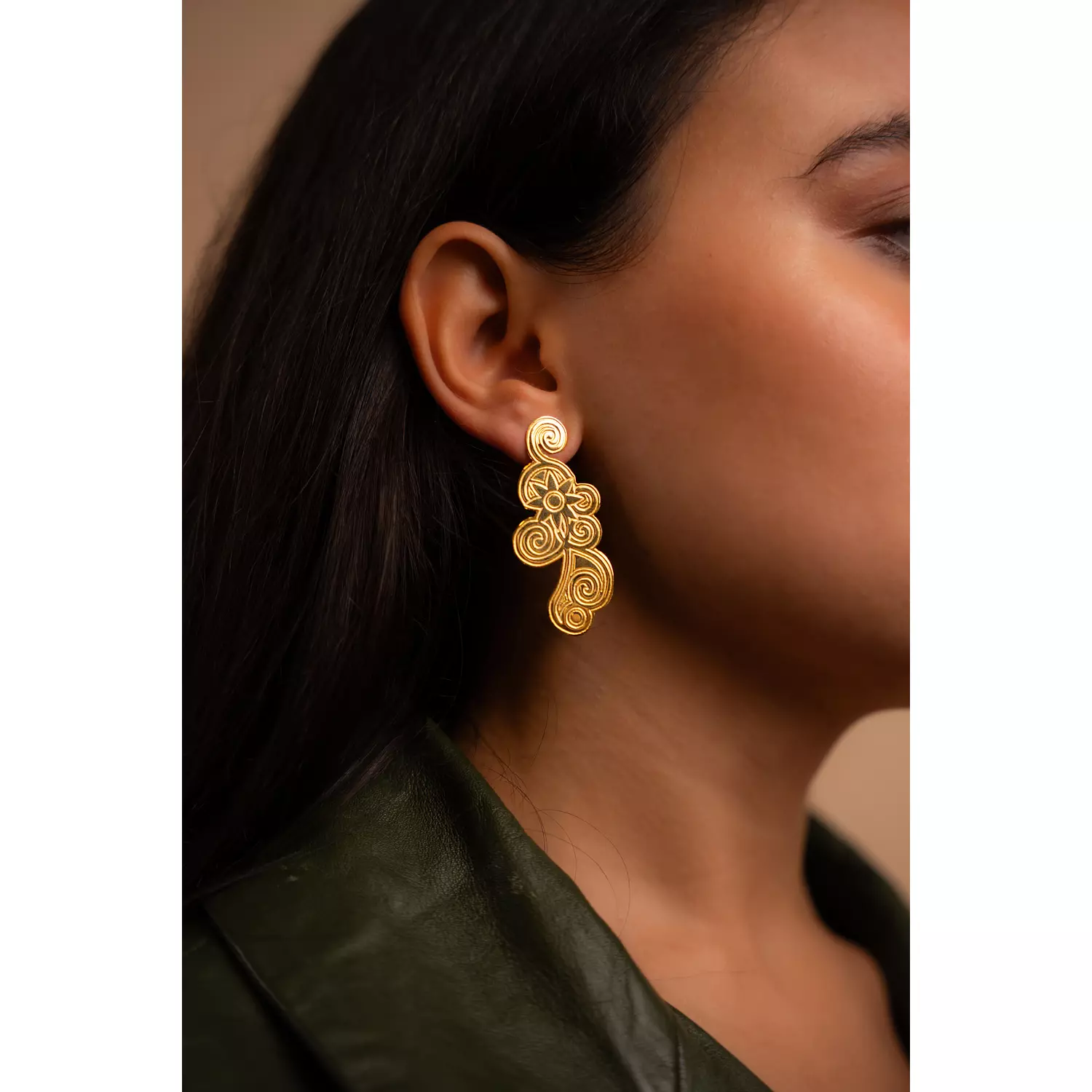 Golden Palm Earrings 1