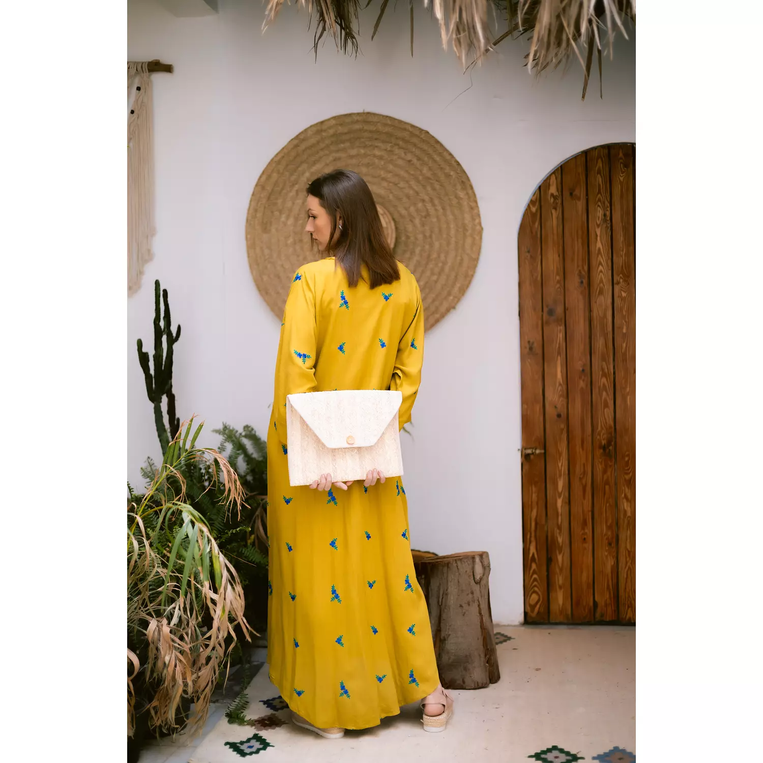 Mustard linen dress 4