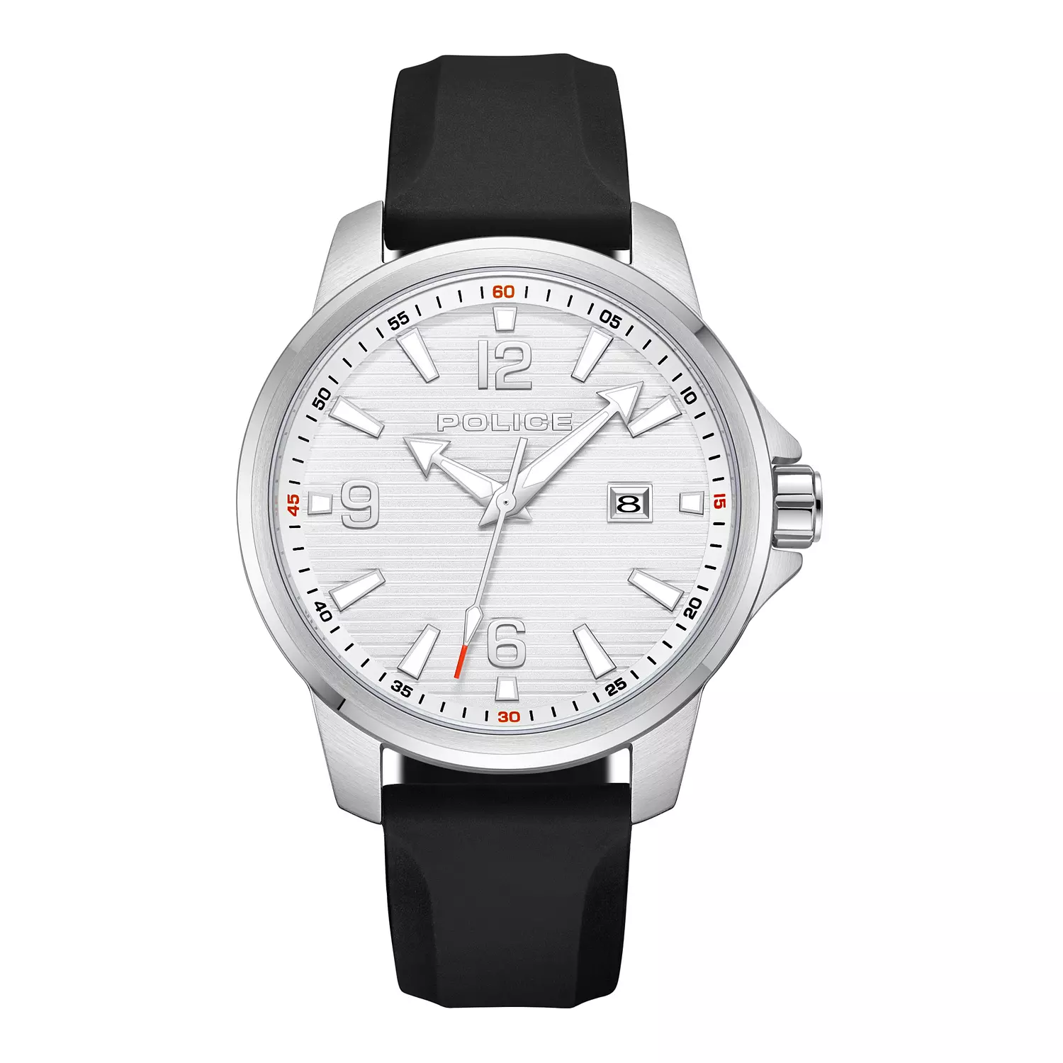 Mensor Gents Analog Watch With Silver Dial & Black Strap -PEWJN0020902, Black hover image