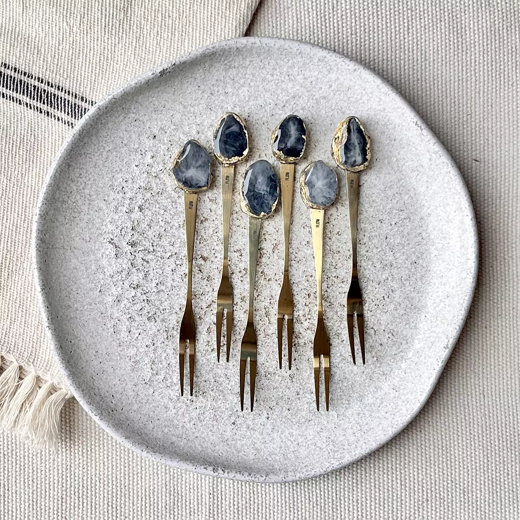 Gold Cake Forks set