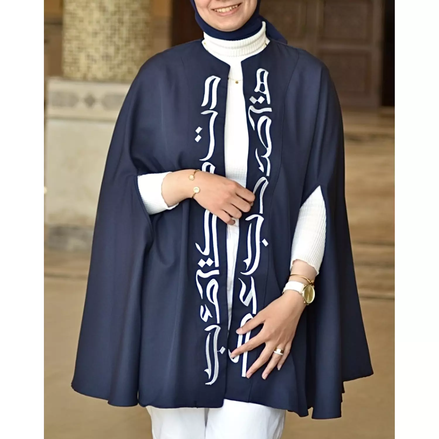 Cape in Navy & Silver hover image