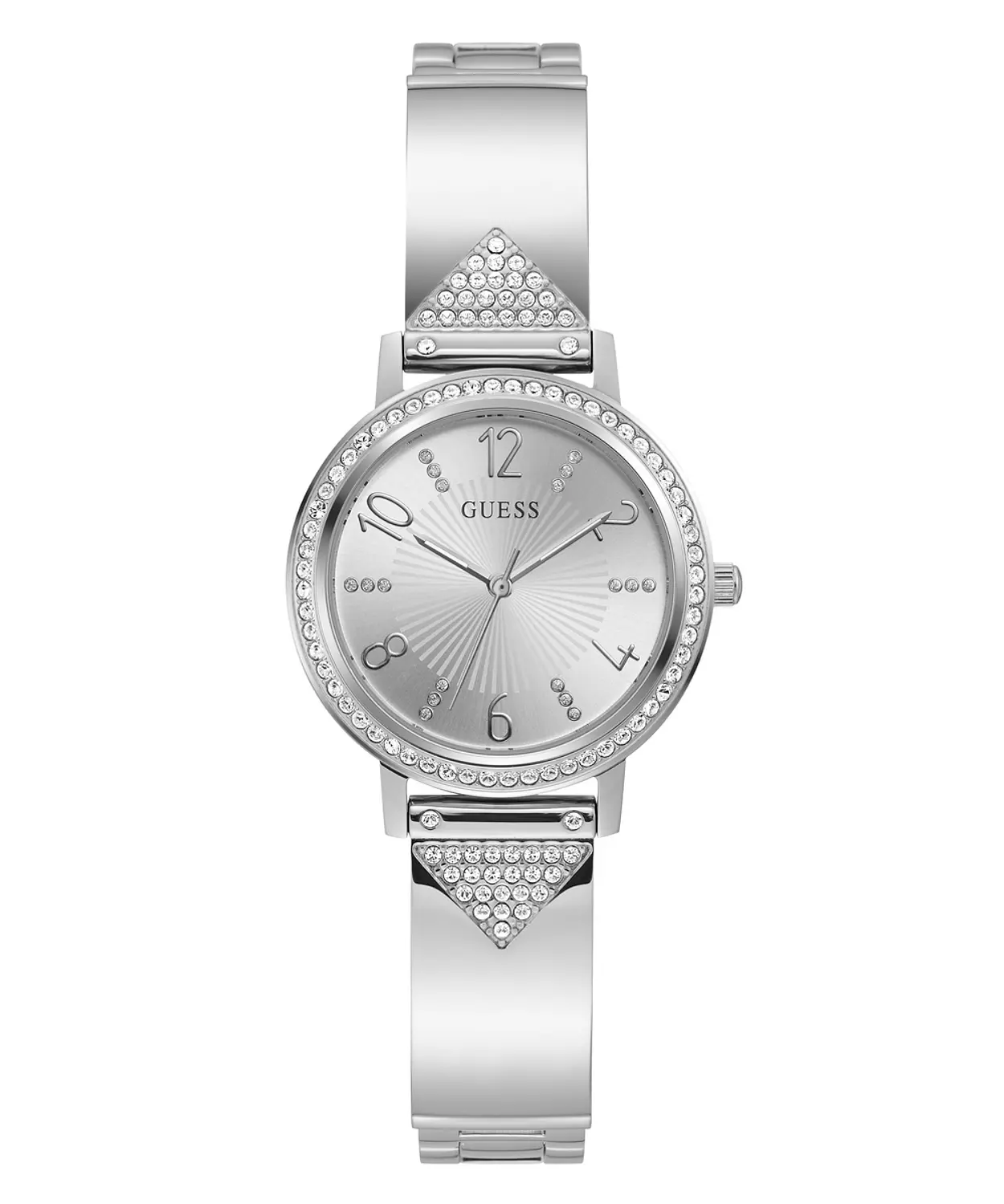 GUESS GW0474L1 ANALOG WATCH For Women Round Shape Silver Stainless Steel Polished Bracelet 0