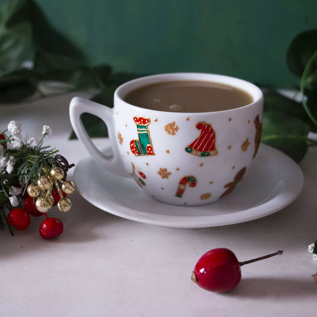 Christmas Vibes Cappuccino Cup