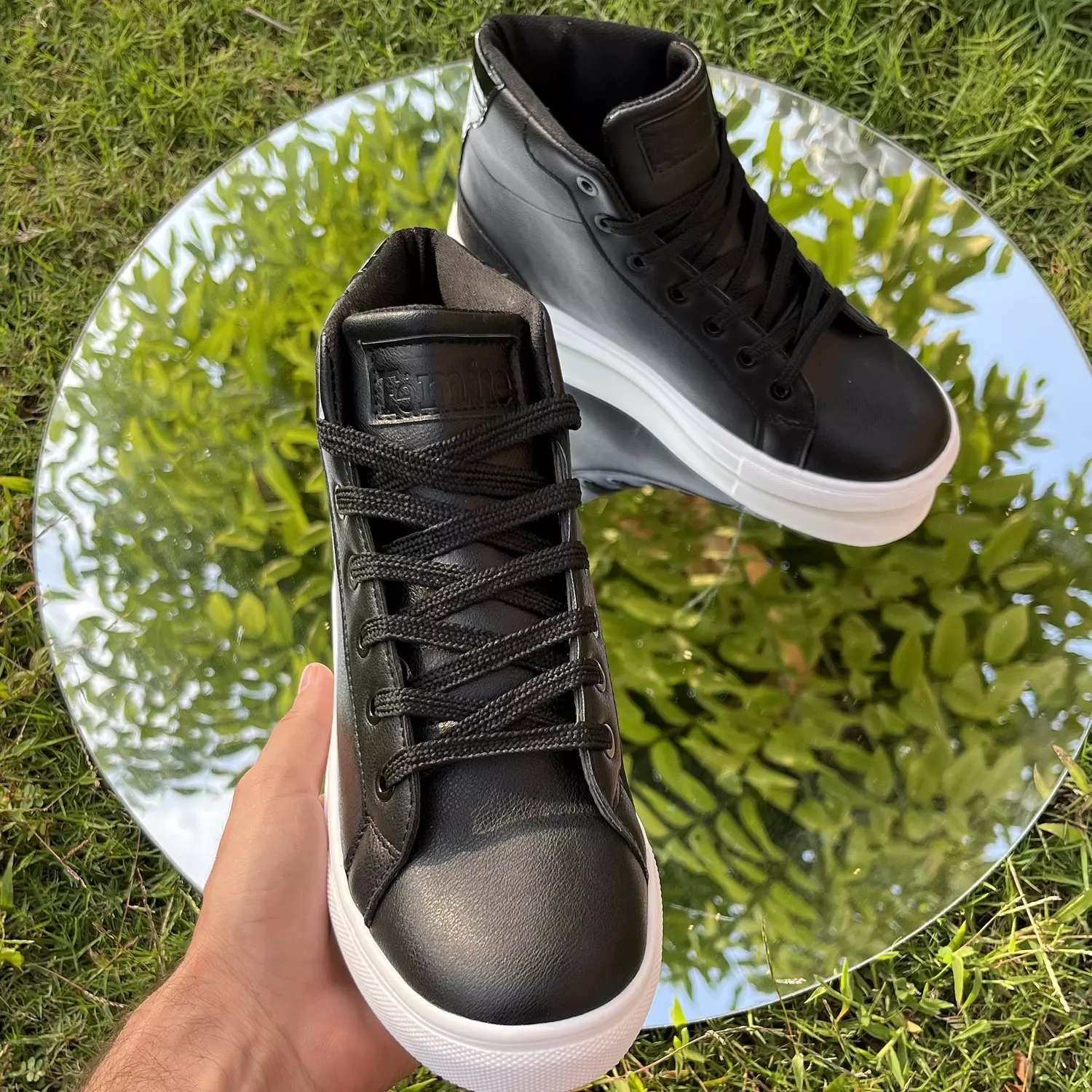 High Neck Black Sneakers 2