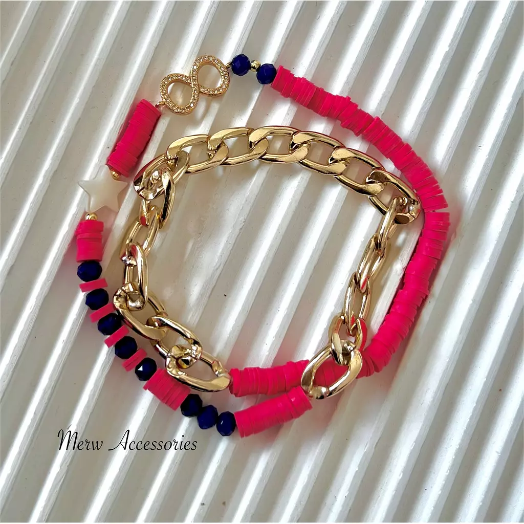 Pink 2 layers bracelet 