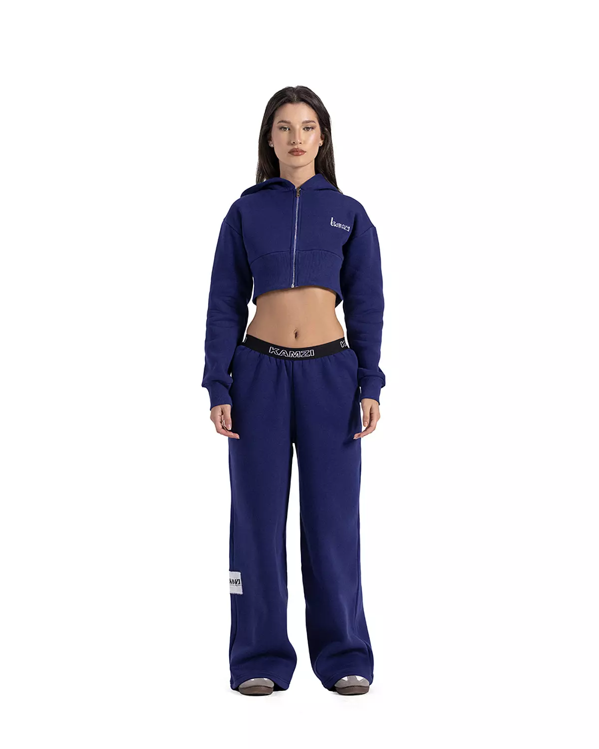 Kamzi Navy Blue Wide leg Sweatpants      hover image