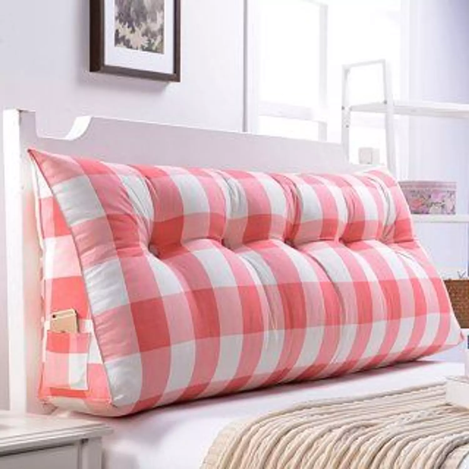 Bed back pillows ( printed fabric ) 3