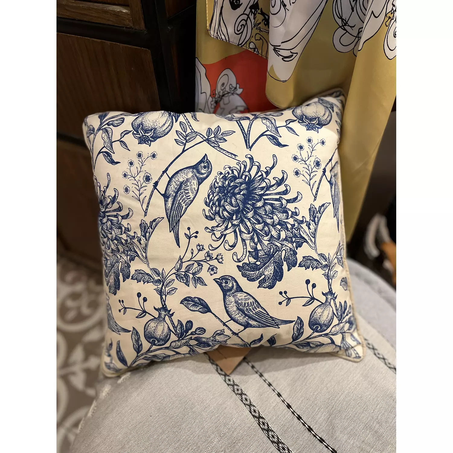 Blue Secret Gardens cushion . 4