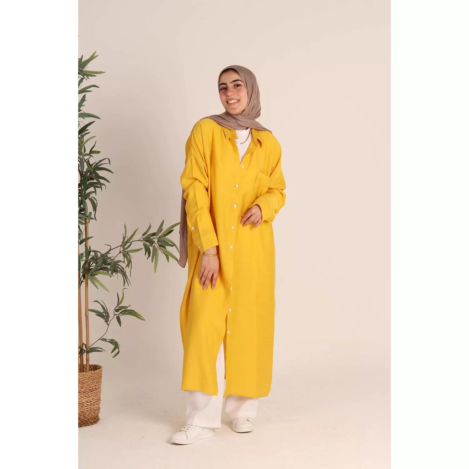 Mustard Linen Shirt hover image