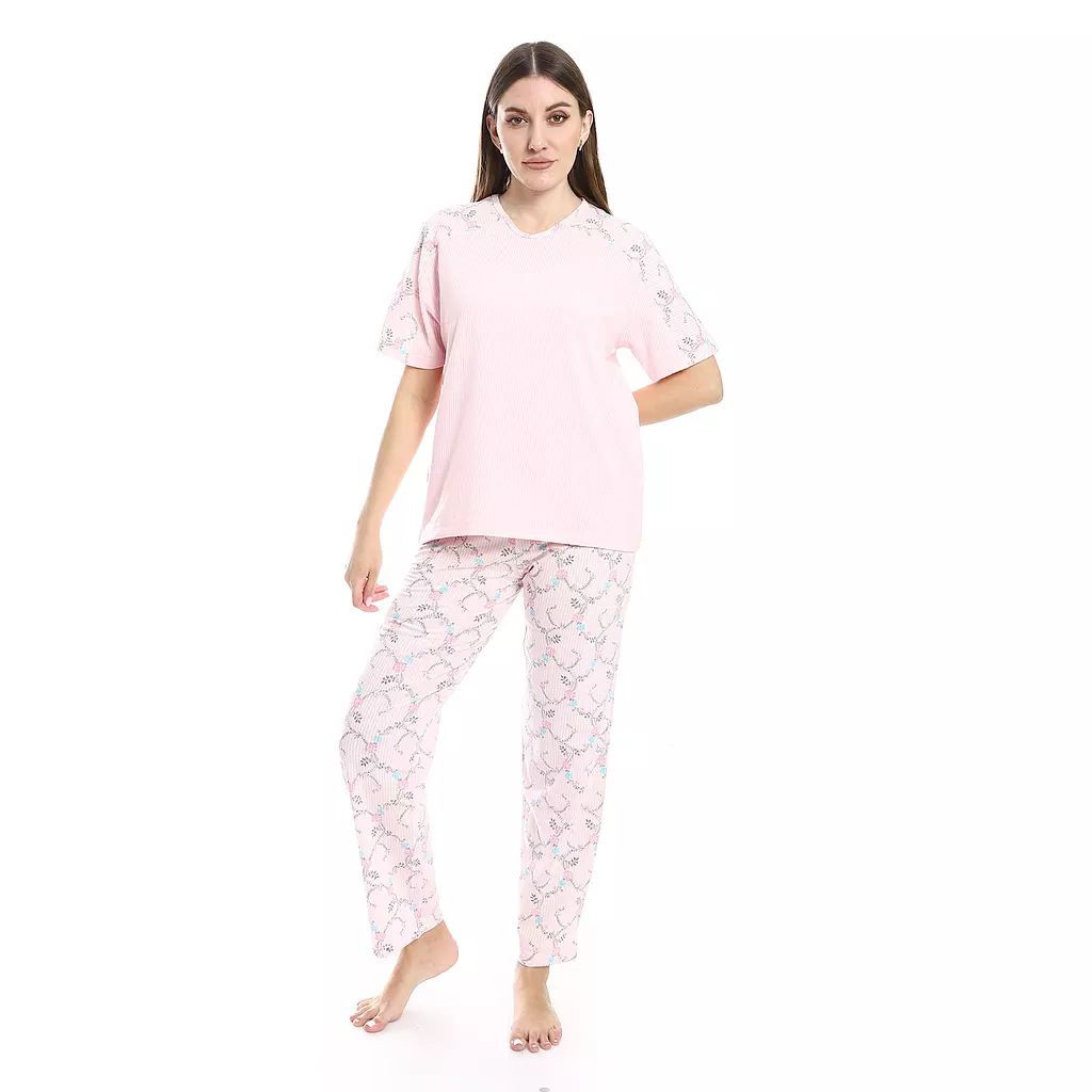 Women Smart PJ - 2608 - Pink