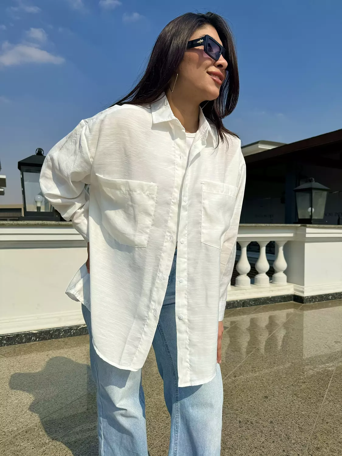 light linen shirt with two pockets 8