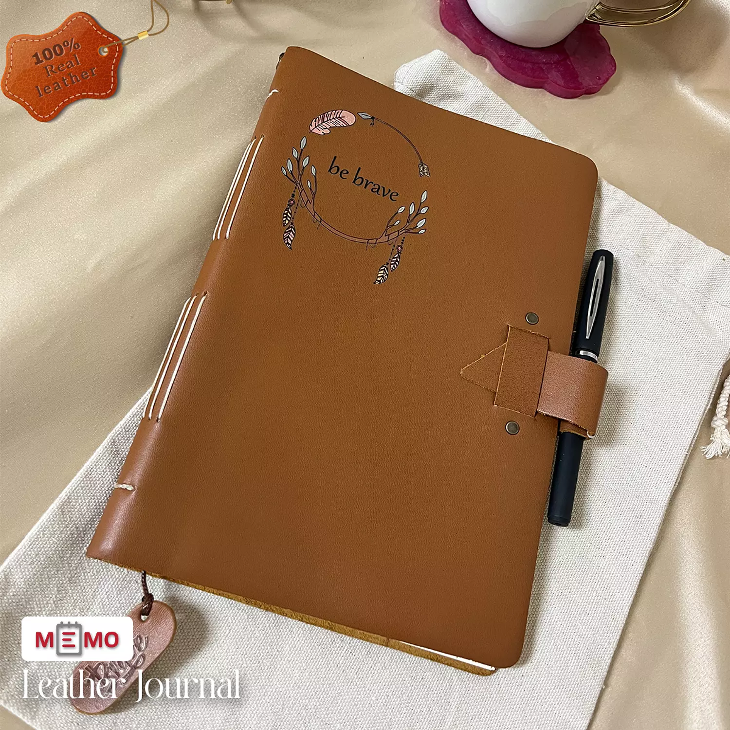 Memo Leather Journal (Real leather) 18