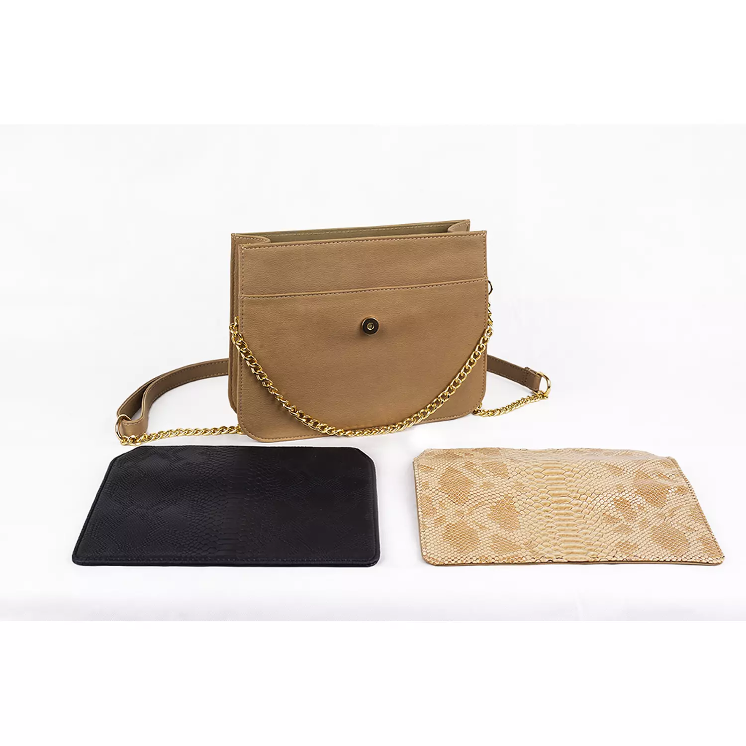 Beige - Cross Bag - Changeable Flap 2