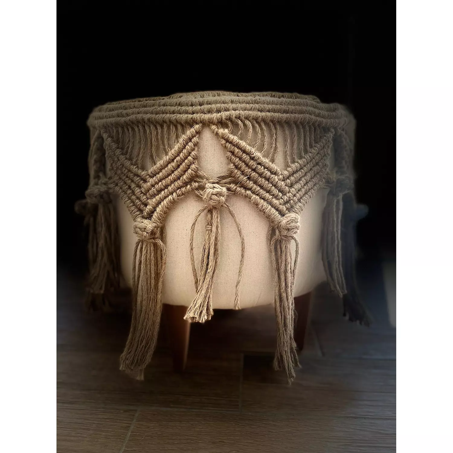 Arrows Jute Macrame puff 3