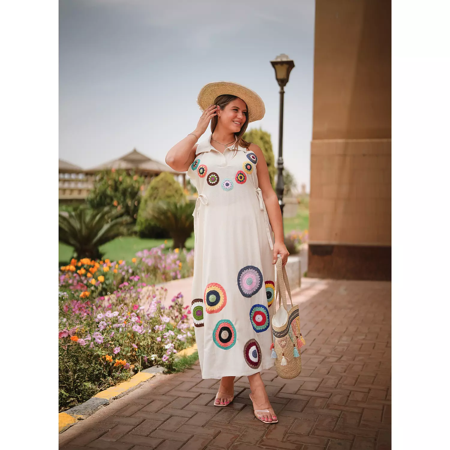 Sleeveless Pure Linen Dress hover image