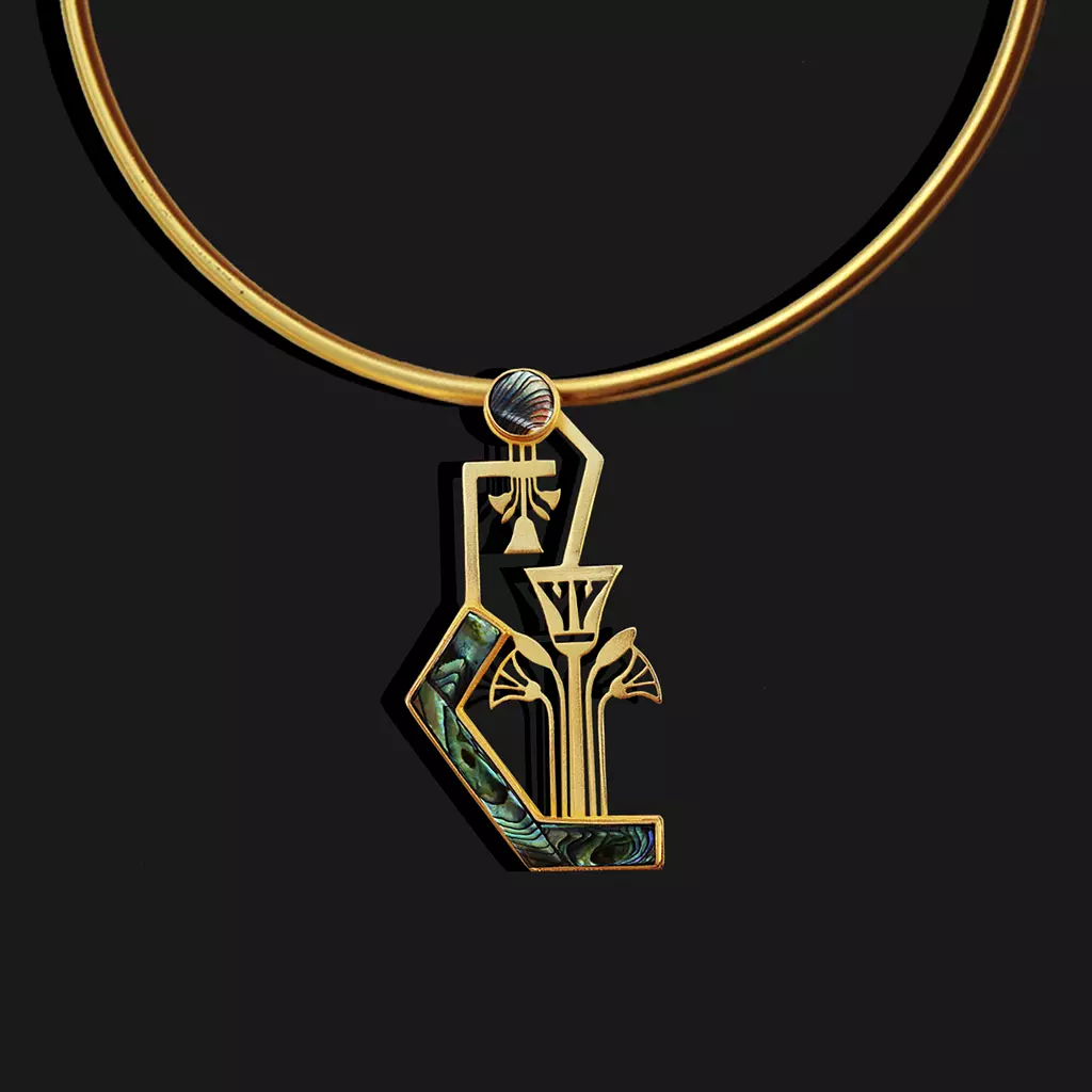Lotus Nile crystals necklace