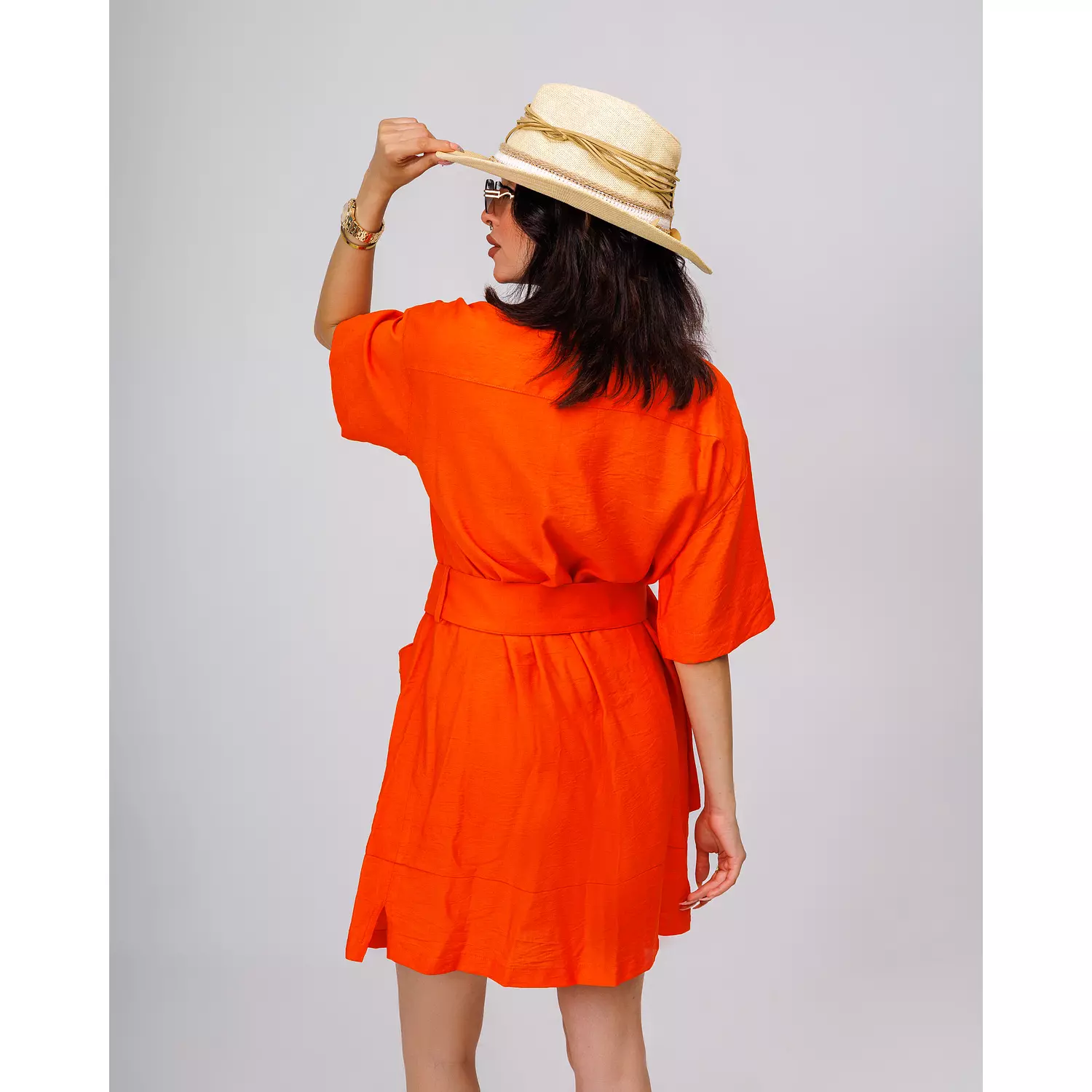  Safari short dress linen 2