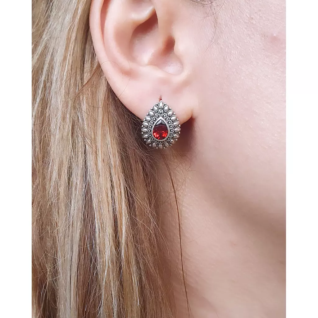 Red earrings