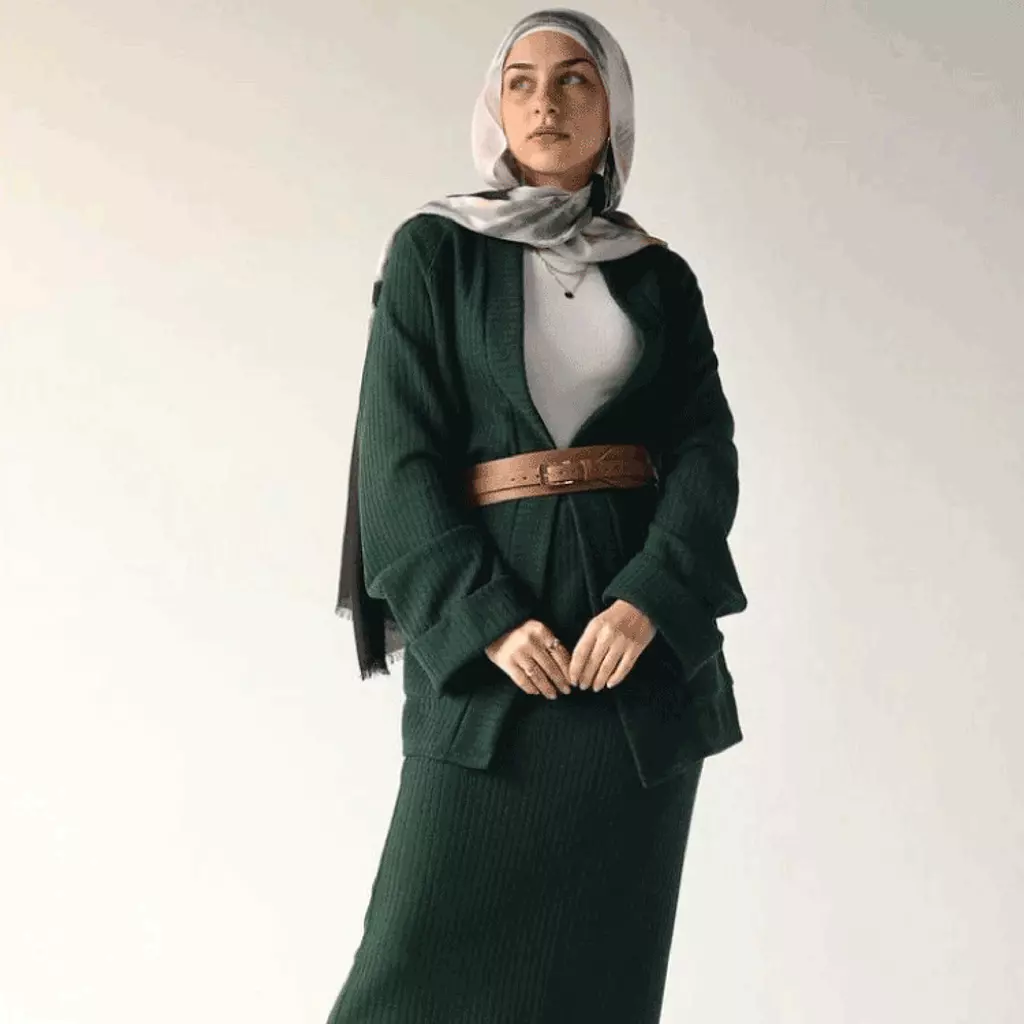 Green Skirt Set 