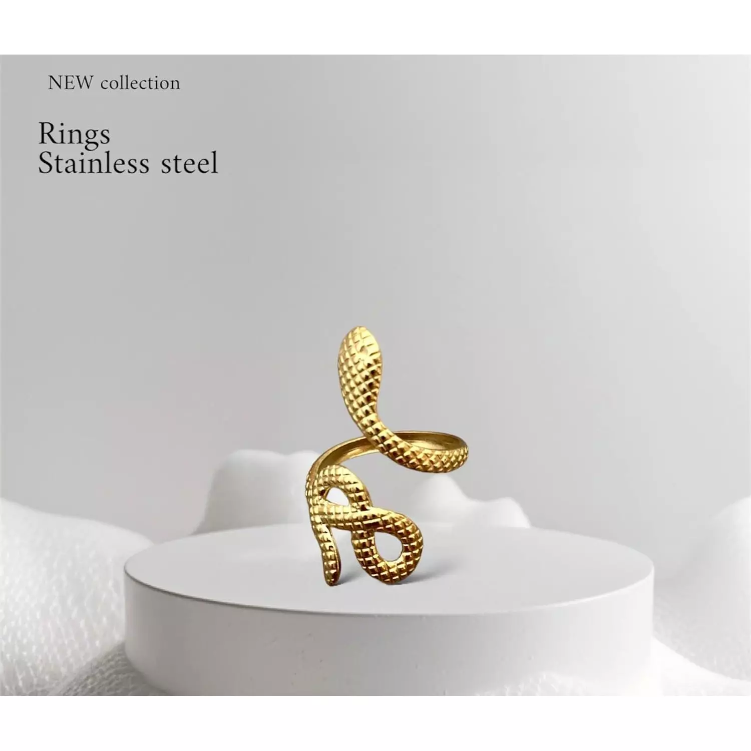 Stainless Steel Snake Ring  hover image