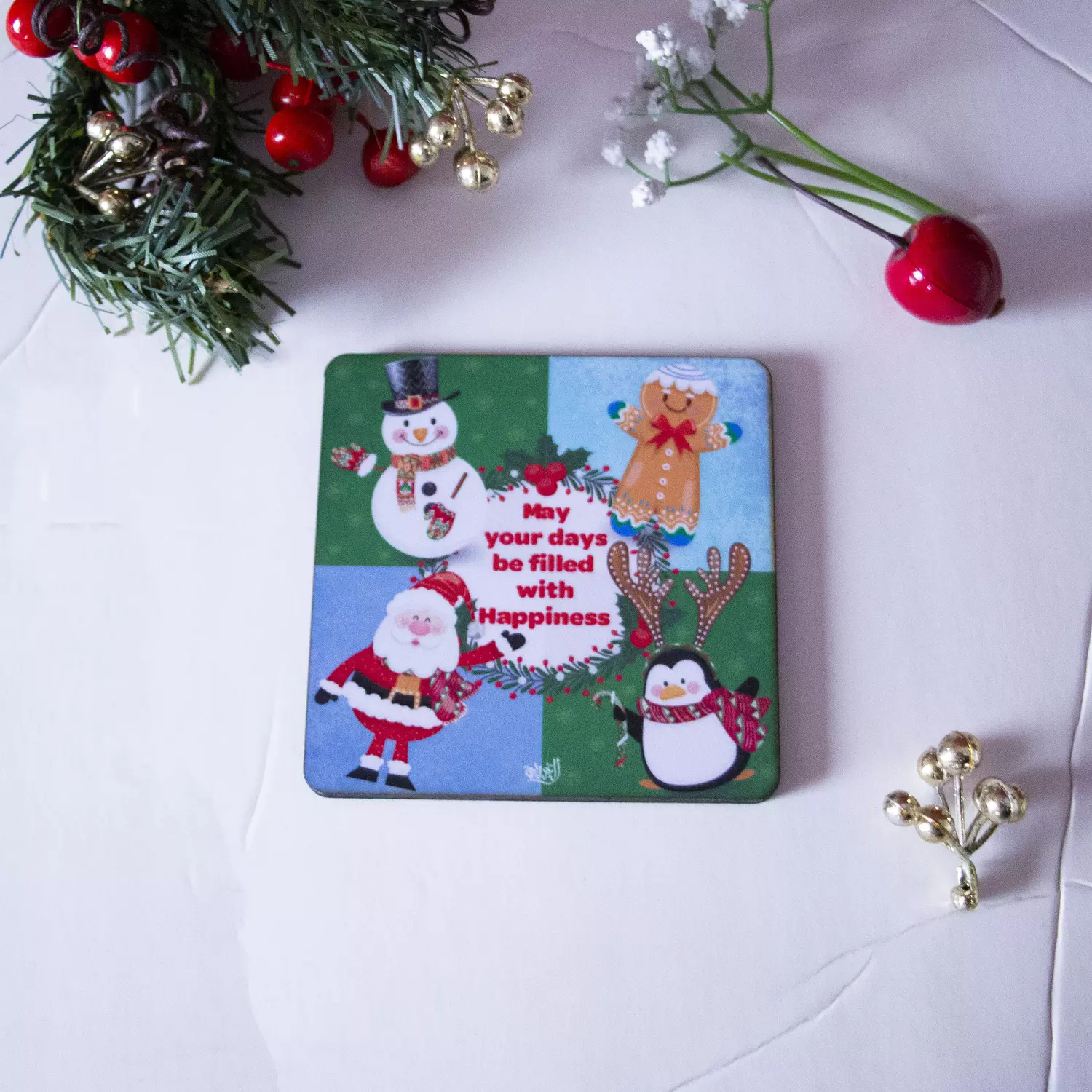 Christmas Vibes Wooden Coasters 3