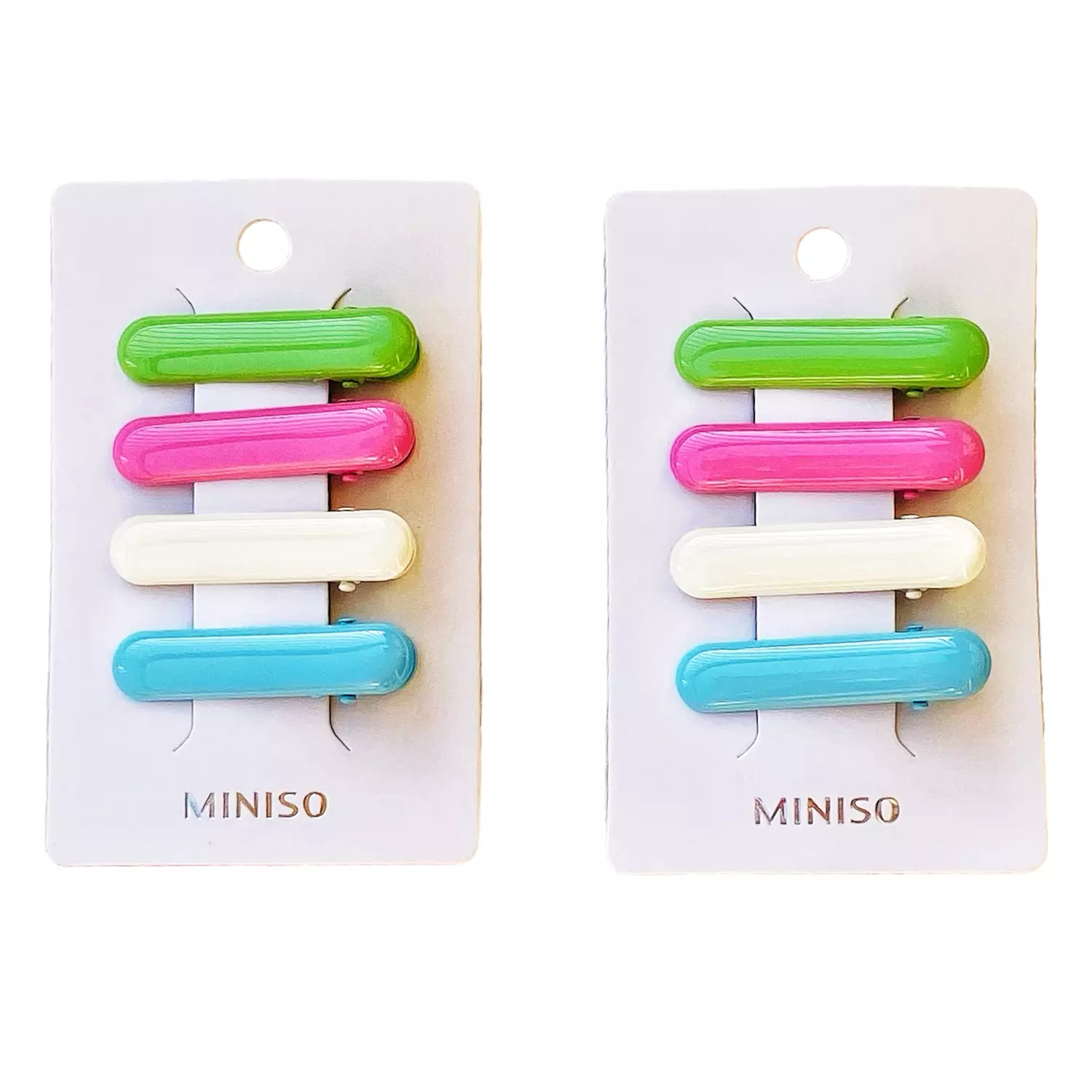 Miniso - 4 Pc Multicolored Hair Clips Set hover image