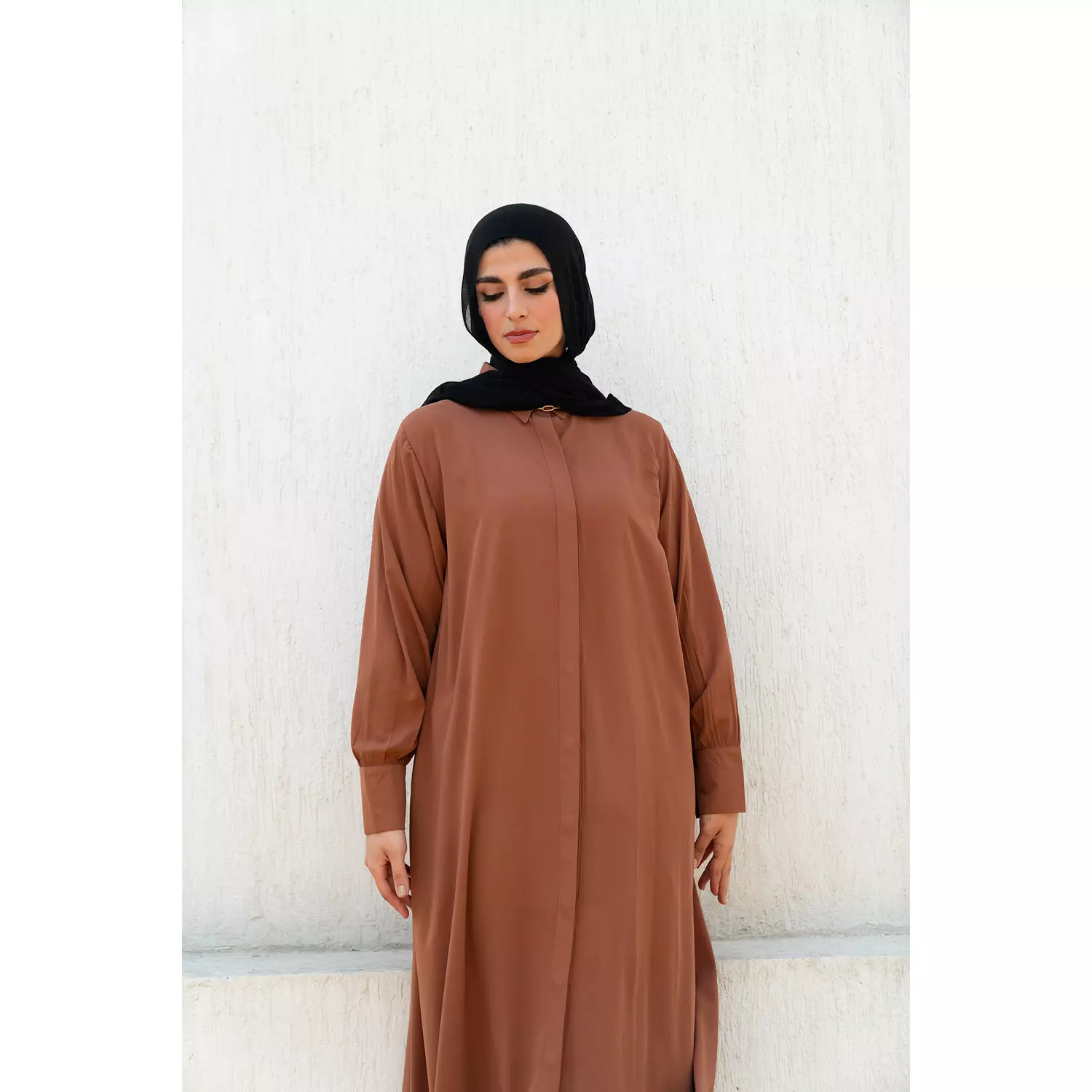 9-5 Elegance Shirt in Rust brown 1