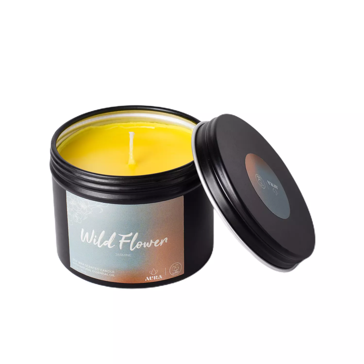  "Wild Flower" Soy Wax Scented Candle by AURA 135 gm inspired by "Gucci Bloom". hover image