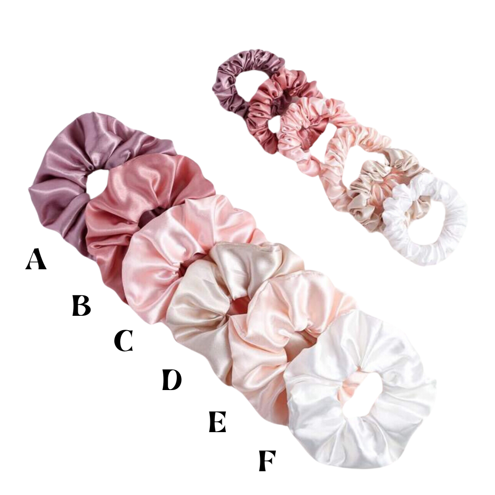 2 Pc Satin Scrunchies Set hover image