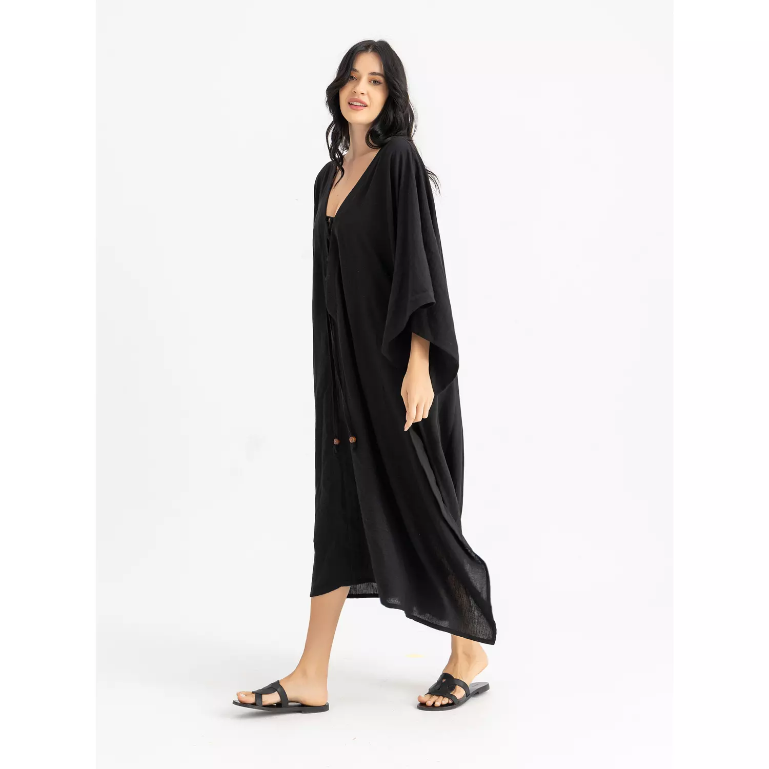 The VOUVA maxi linen kaftan  1