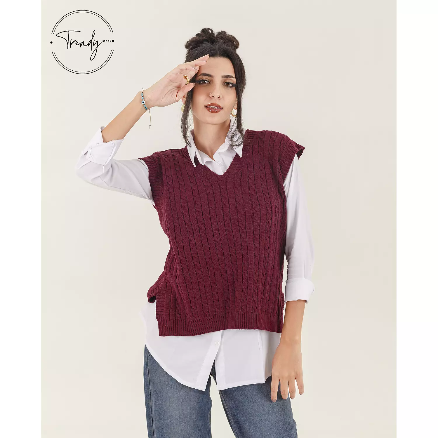 V-neck Sweater Vest hover image