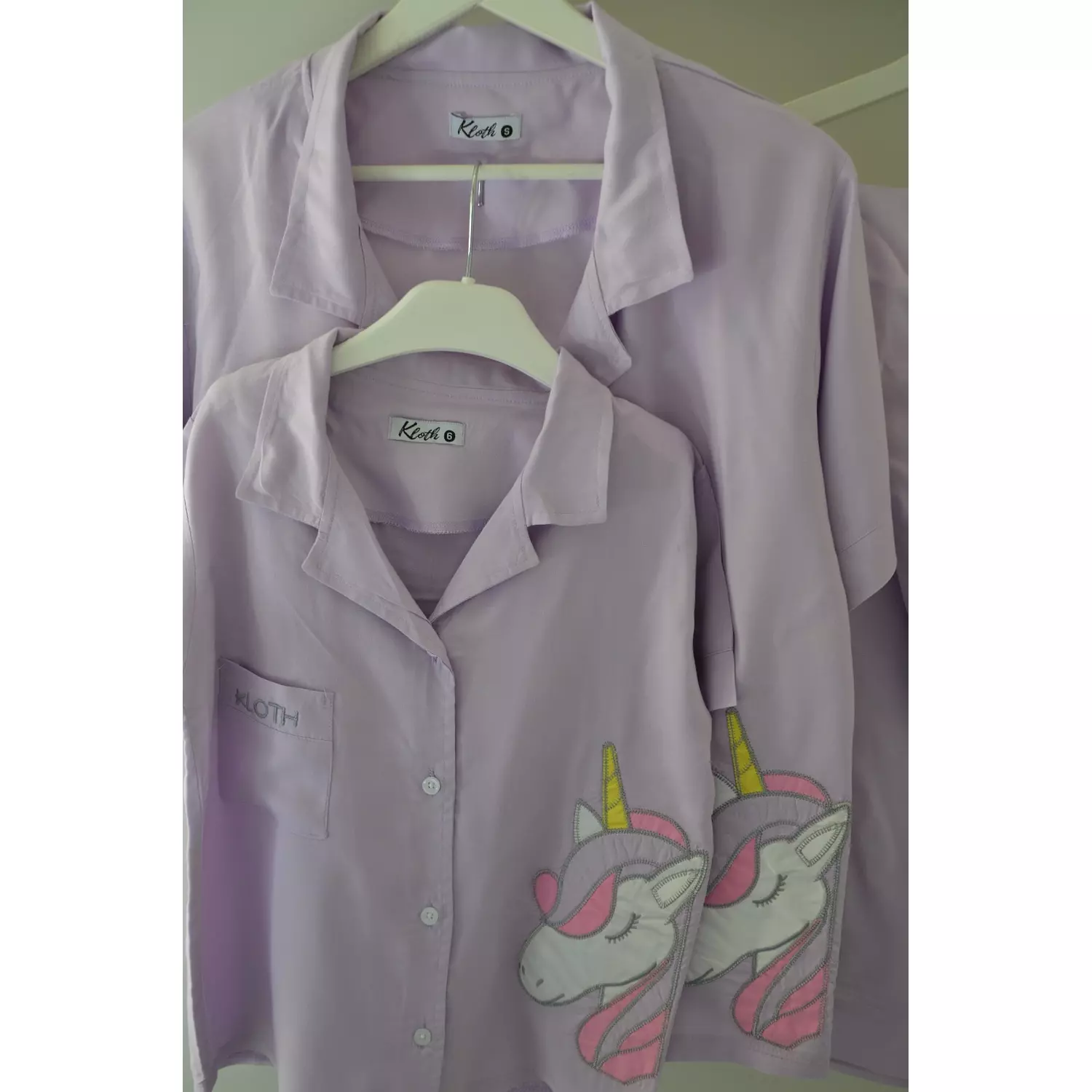 purple unicorn summer pajamas 0