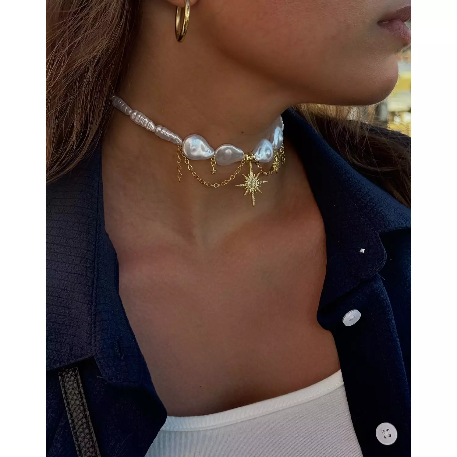 Sunshine pearly choker 2