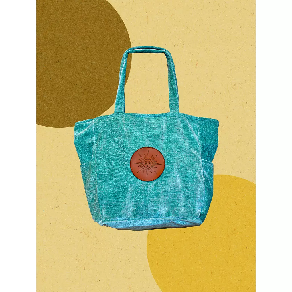 Mint Green Boho Tote Bag