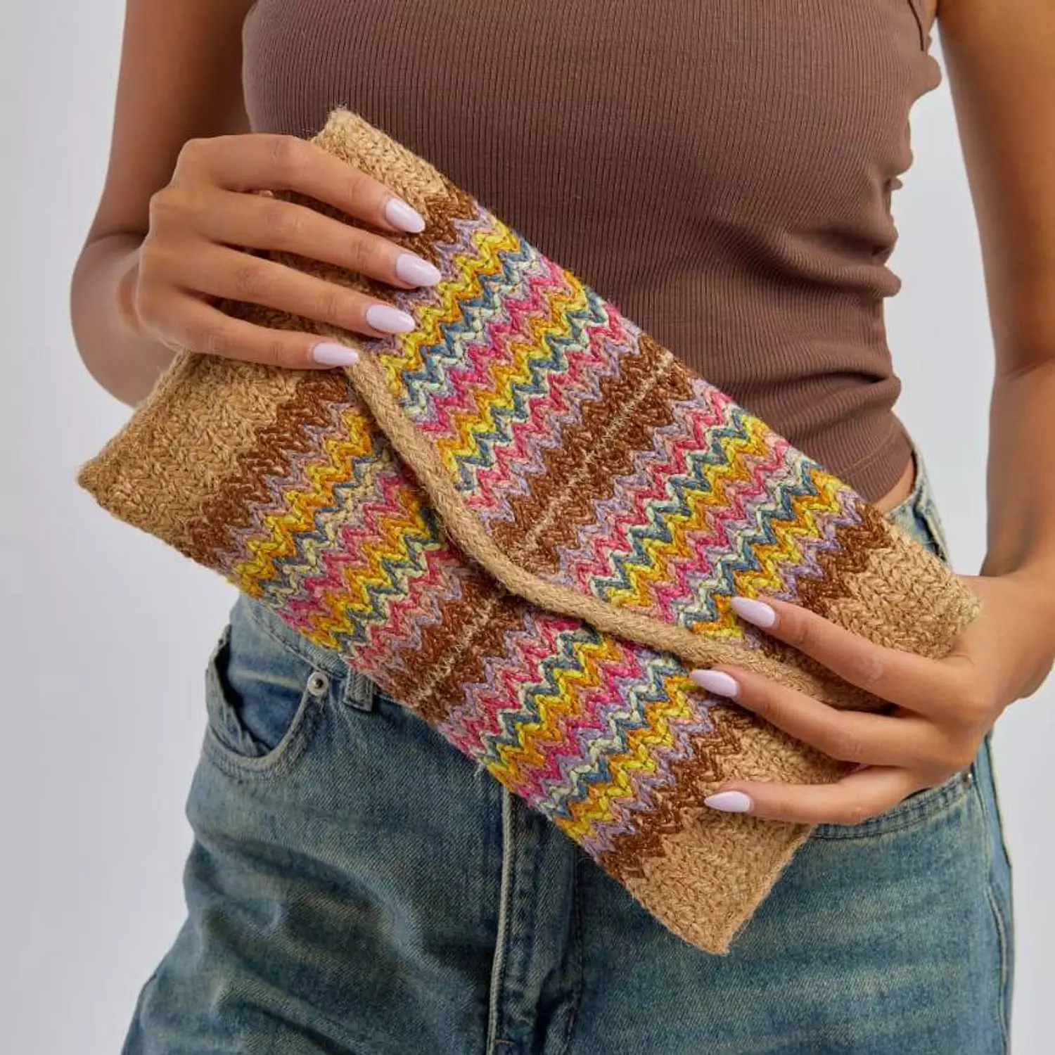 Colorful Handmade Clutch hover image