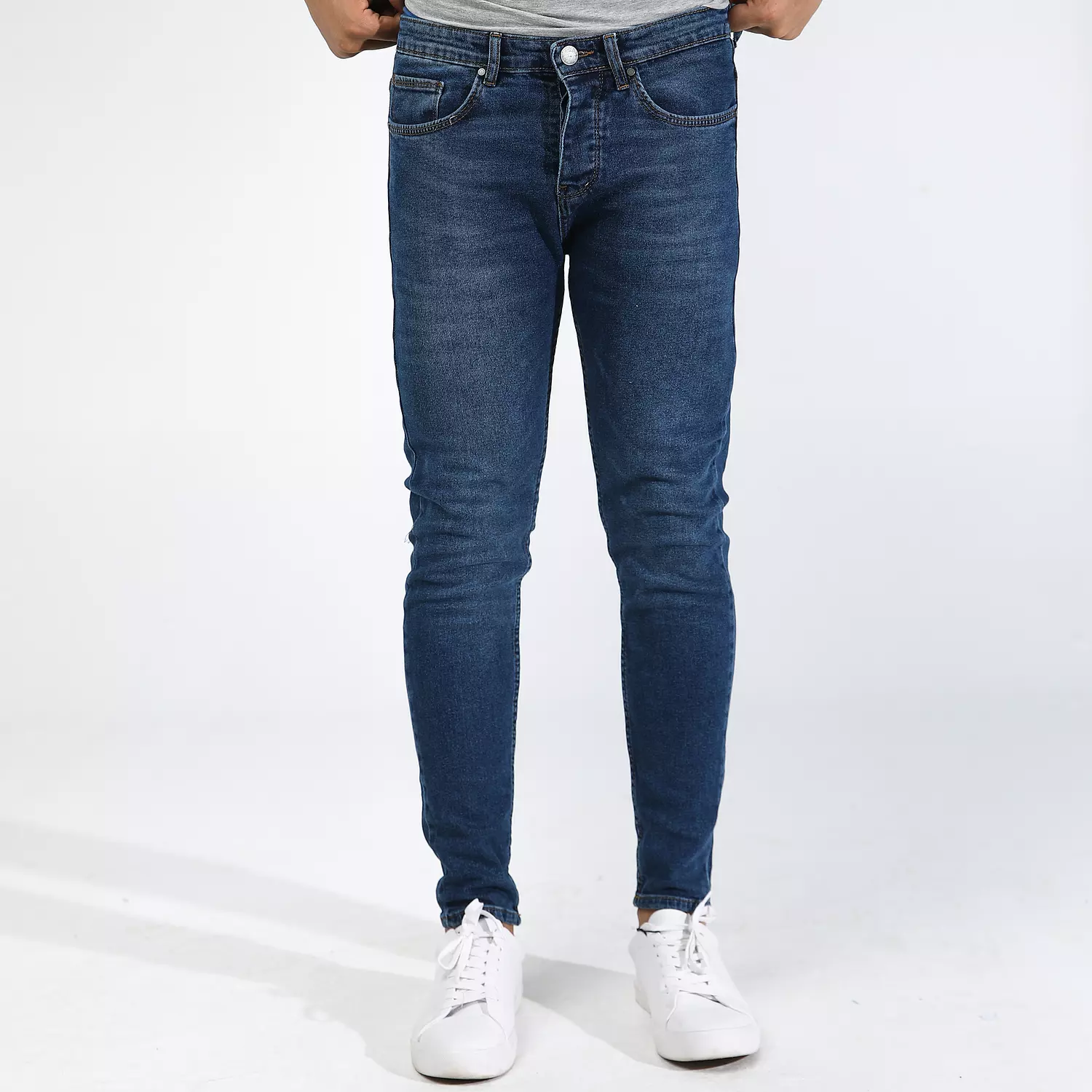  Blue Denim Jeans Slim Fit hover image