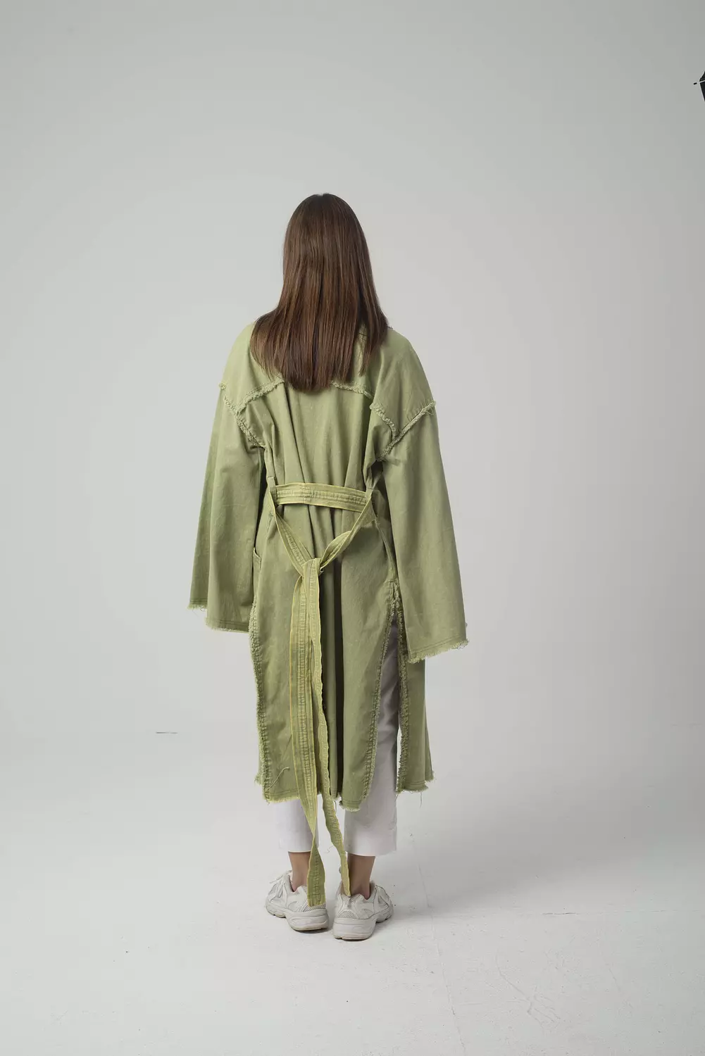 Green Denim Coat 1