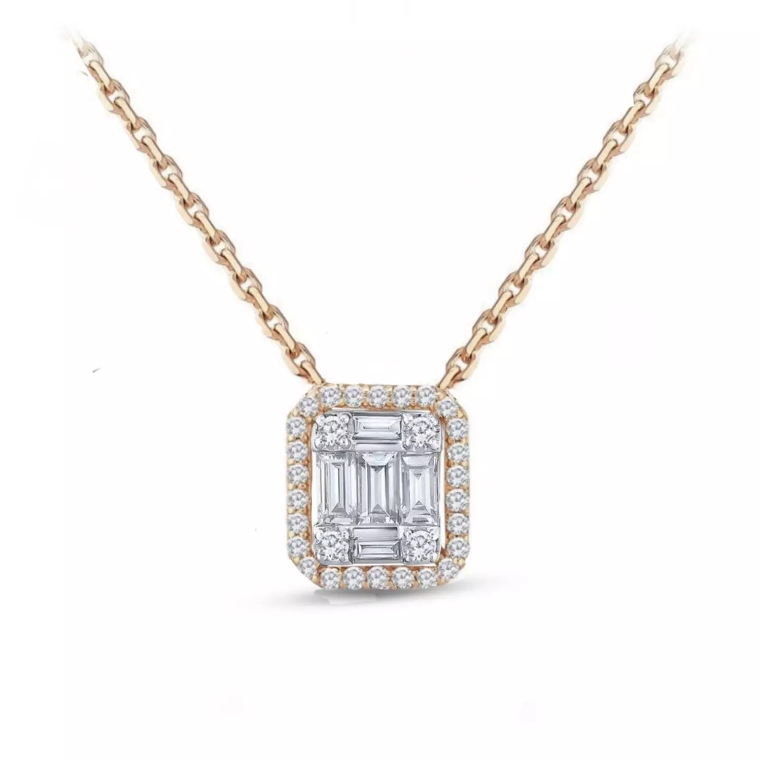 Emerald Cut Pendant - NP10 hover image