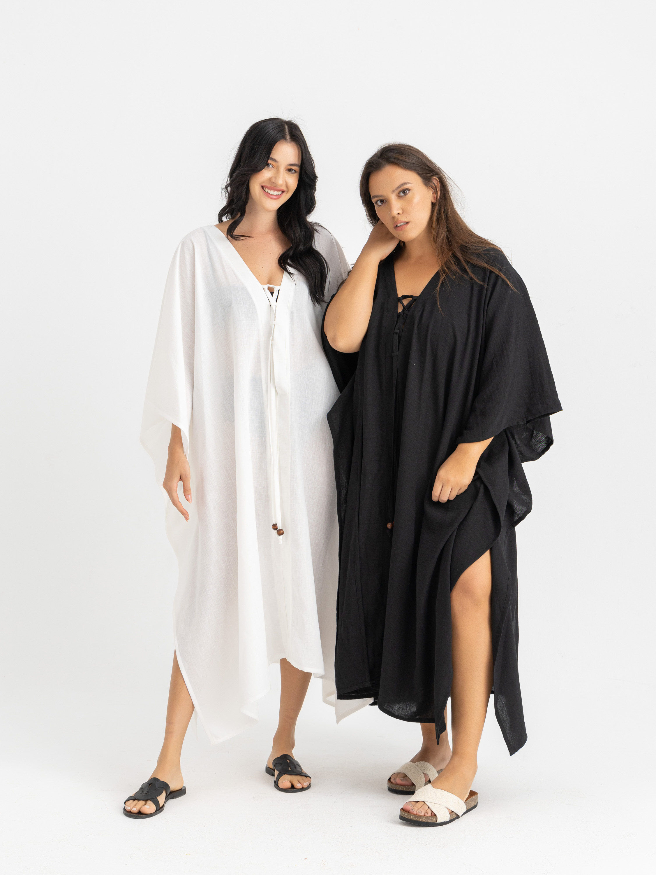 The VOUVA maxi linen kaftan  7