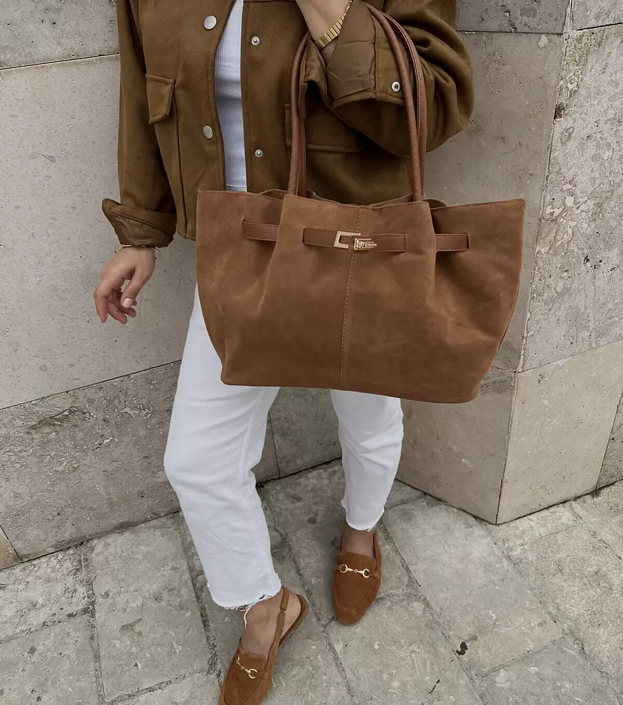 Sophia Suede Bag - camel