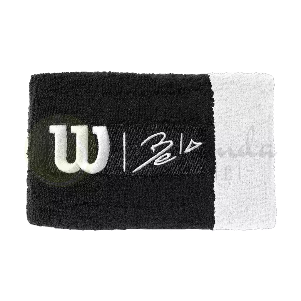 Wilson Bela Extra-Wide Wristband - Black/White