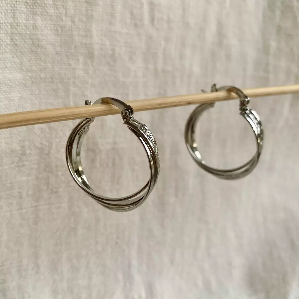 Triple Hoop Greek Earrings