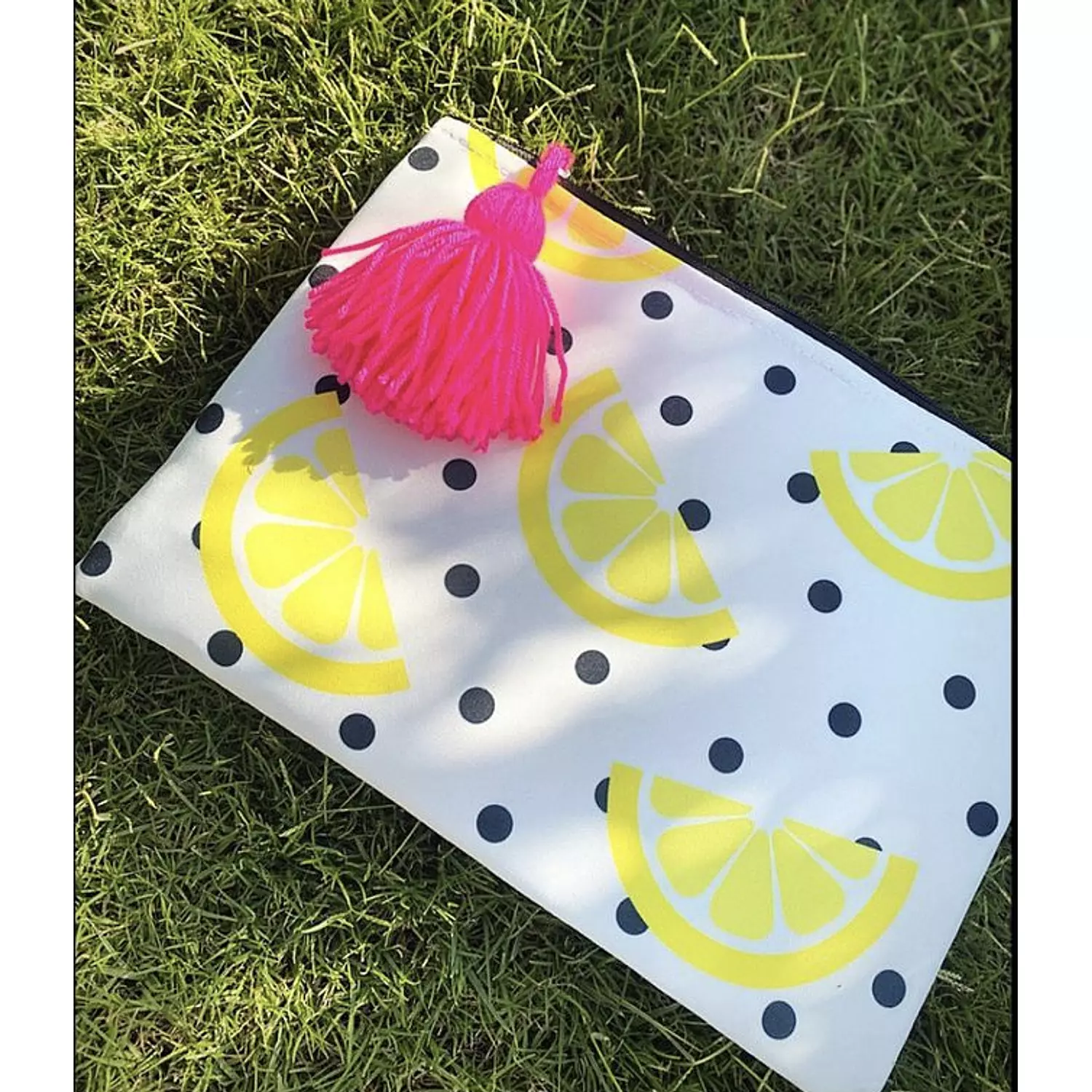 The Polca Lemon Canvas Fabric Pouch (by order) hover image